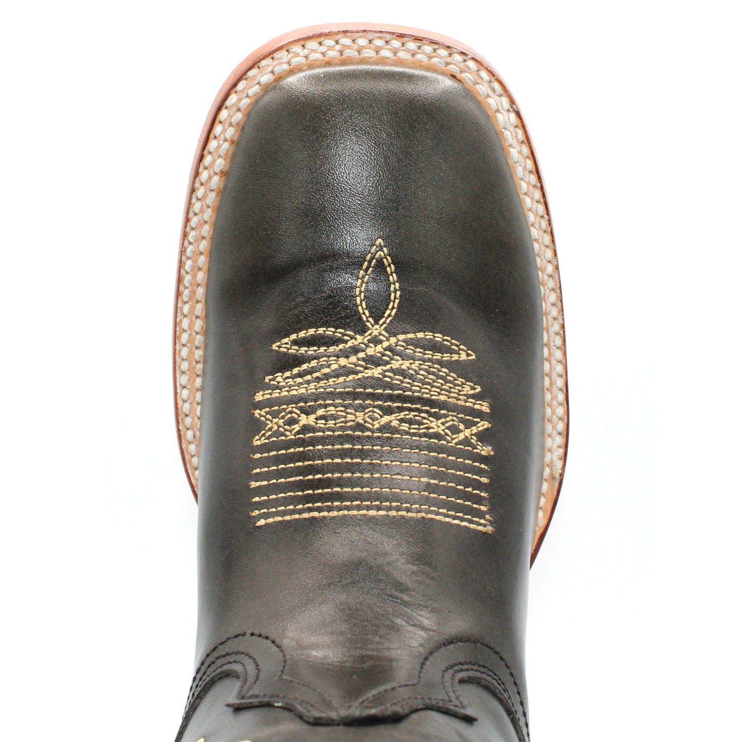 Women’s Square Toe Western Boots Gray Genuine Leather Embroidered 12” Shaft – H229509