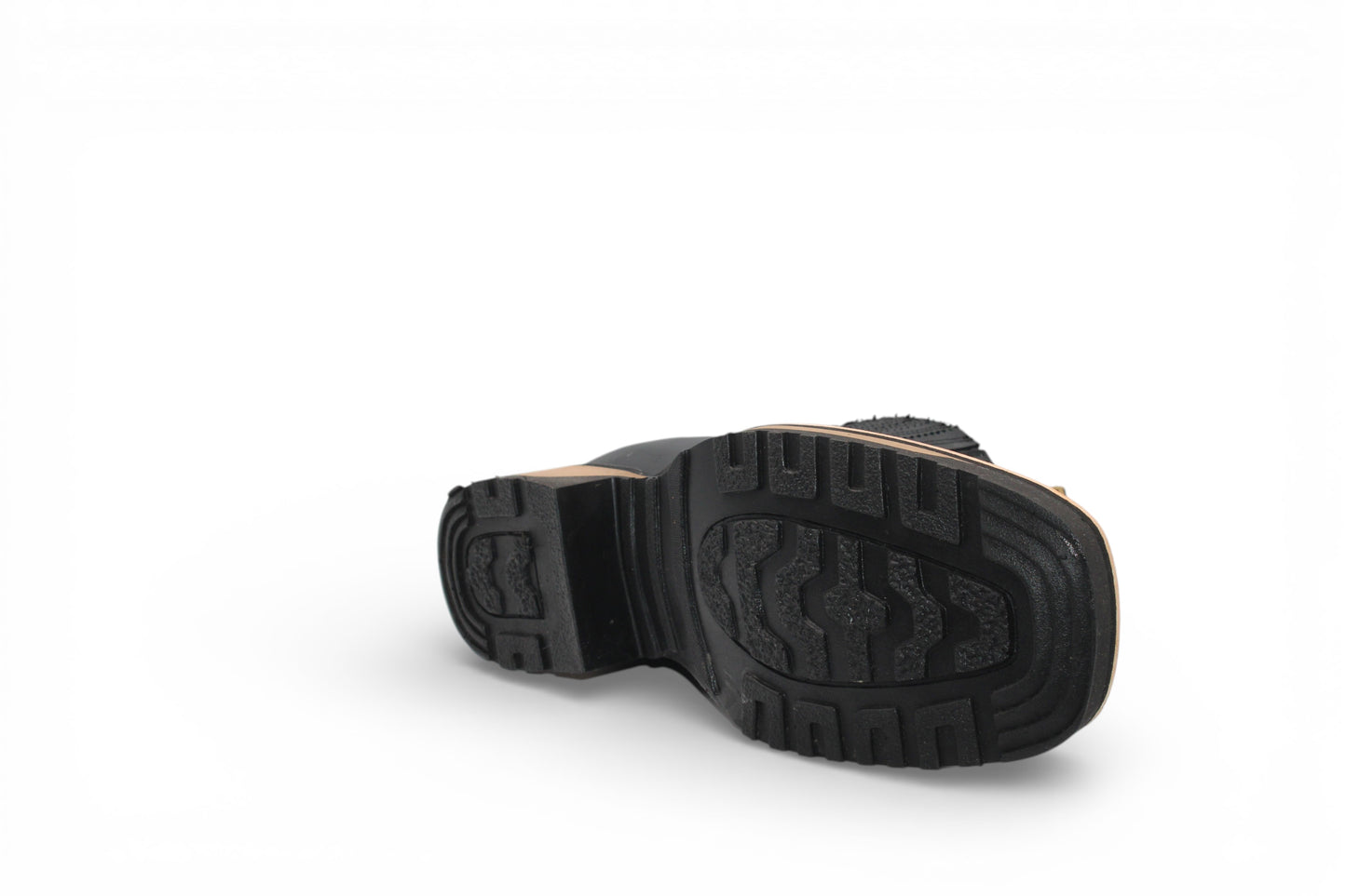 Mens Crazy Leather Boot Black – Lightweight Rubber Sole H42D2605