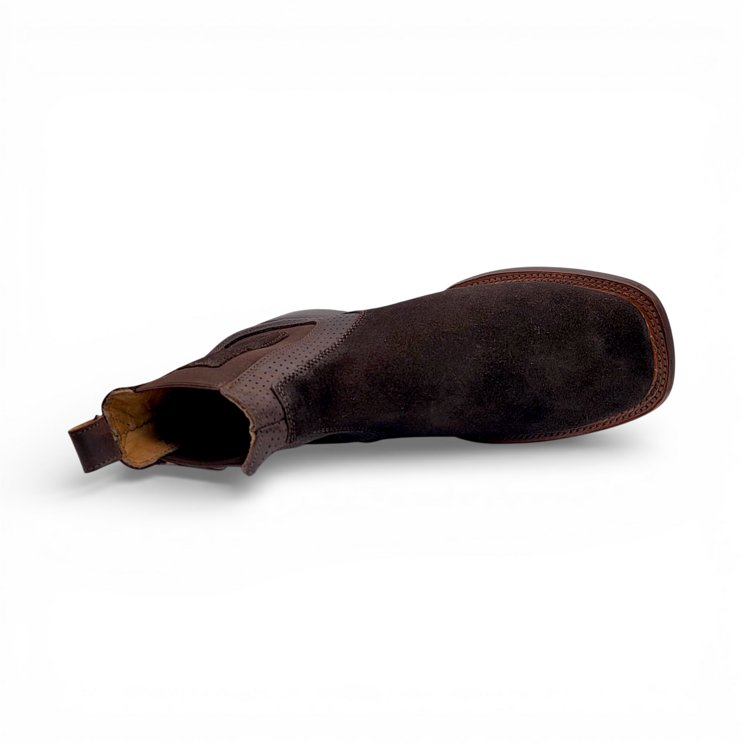 Men’s Suede Leather Botin in Chocolate – H42R2894