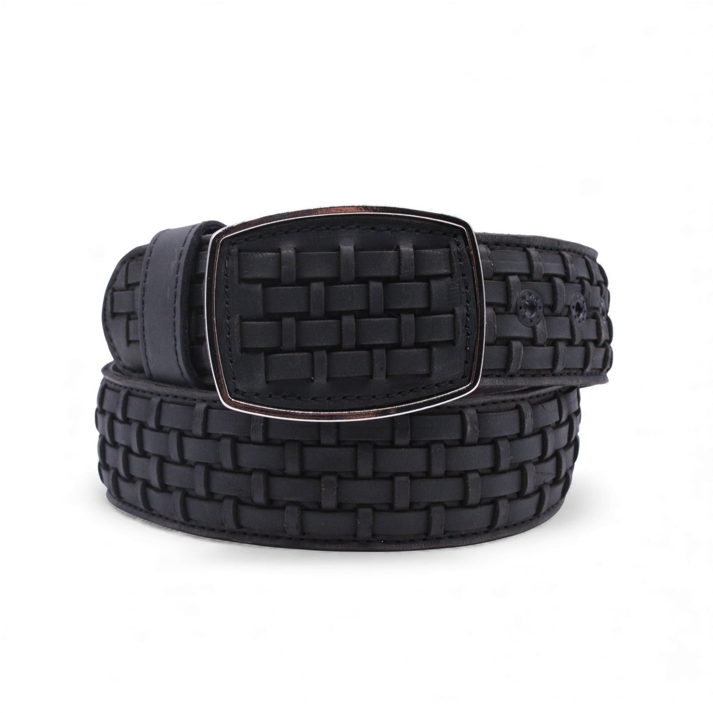 Mens Petatillo Leather Belt Black – Genuine Leather Handcrafted Western Style HC-100