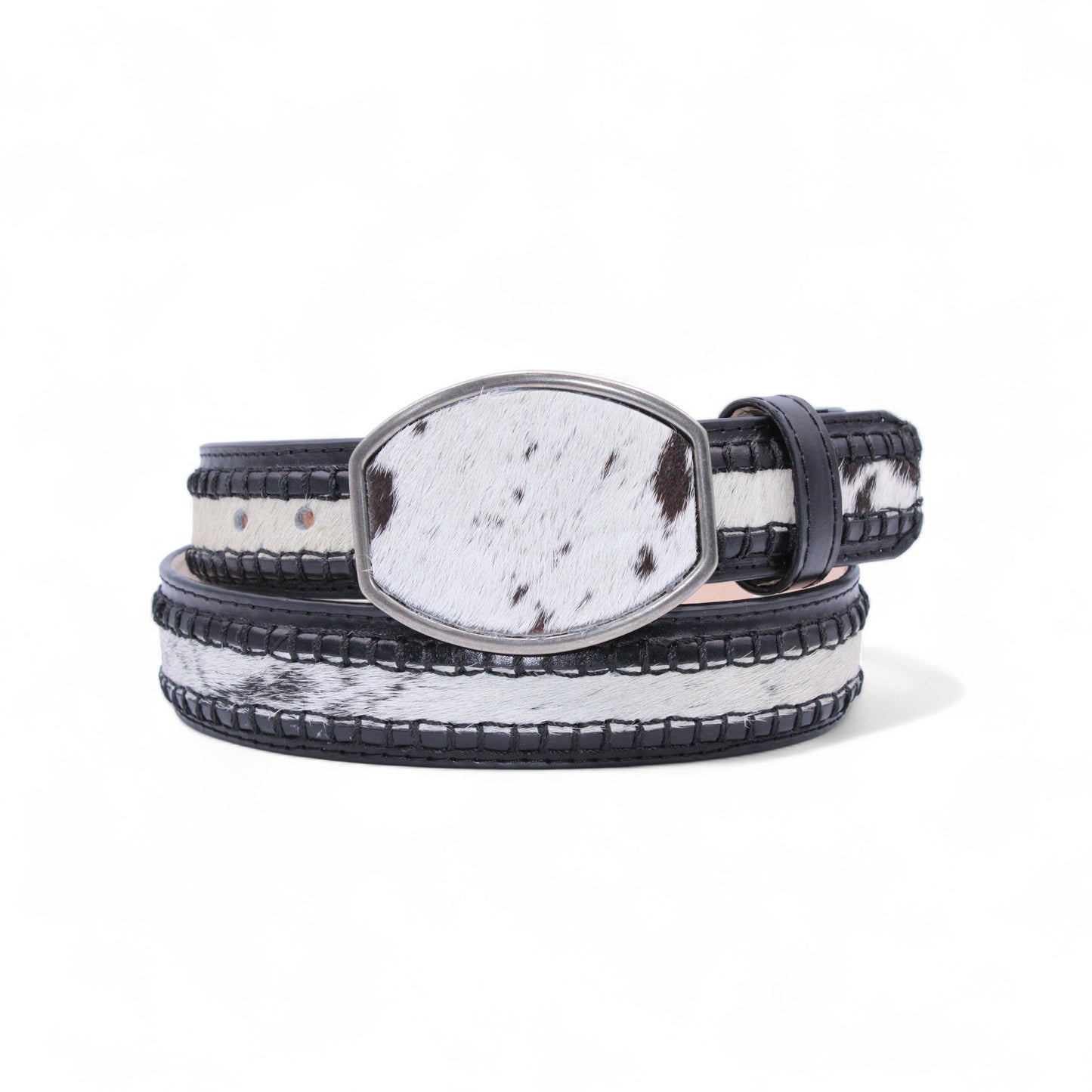 Men’s 2" Cowhide Hair Belt – Genuine Leather | Western Rodeo Style