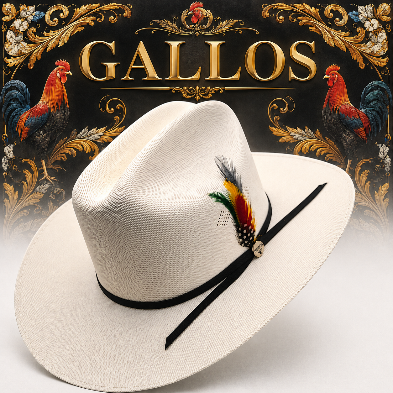 Mens Sombrero Telar 1x1 1000X Gallos Edition – Sinaloa Style Vaquero Western Hat HSA43
