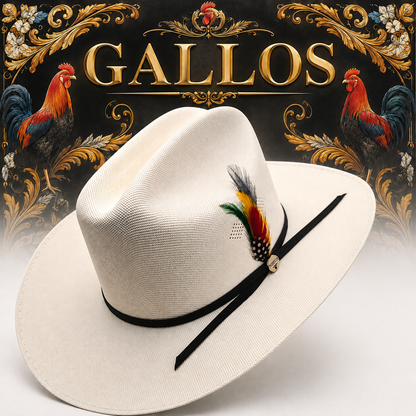 Mens Sombrero Telar 1x1 1000X Gallos Edition – Sinaloa Style Vaquero Western Hat HSA43