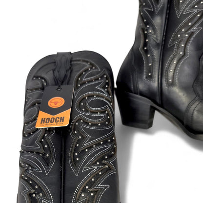 Womens Snip Toe Tall Western Boot Luna – Black Genuine Leather H26T9505