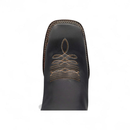 Mens Square Toe Botin – Genuine Grasso Leather Handcrafted Western Ankle Boot H42P2205