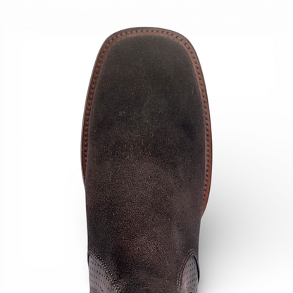 Men’s Suede Leather Botin in Chocolate – H42R2894
