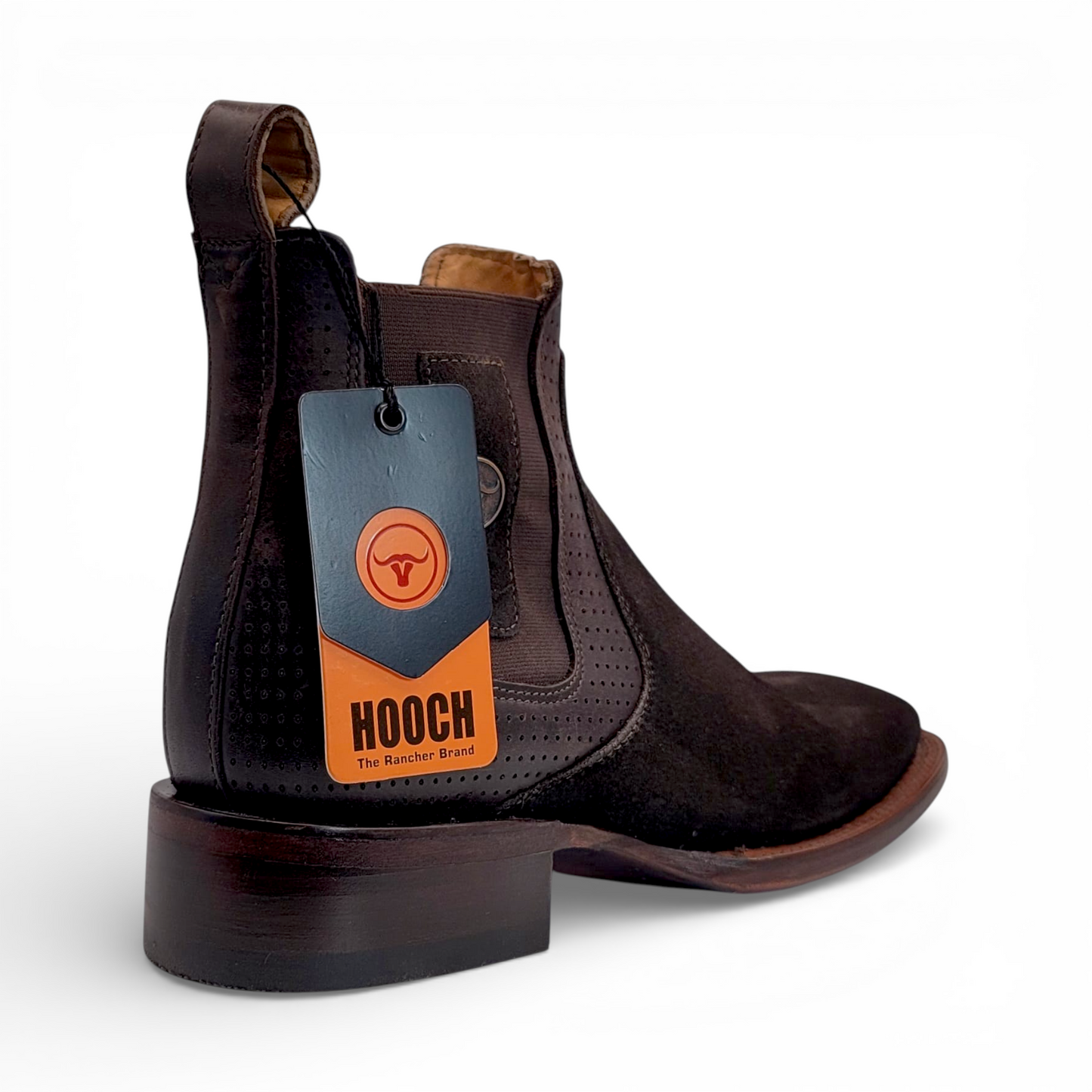 Men’s Suede Leather Botin in Chocolate – H42R2894