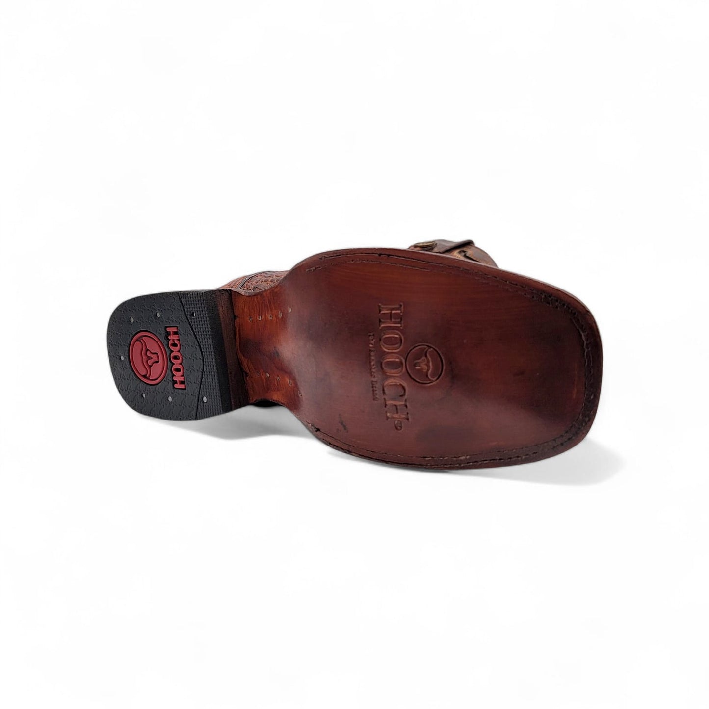 Mens Caiman Belly Print Boot Cognac – Square Toe Genuine Leather H510373