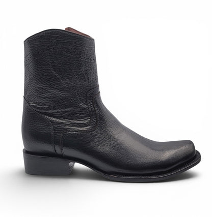 Mens Dubai Toe Privo Leather Boot Black – Genuine Leather Western Boot H52PD0595