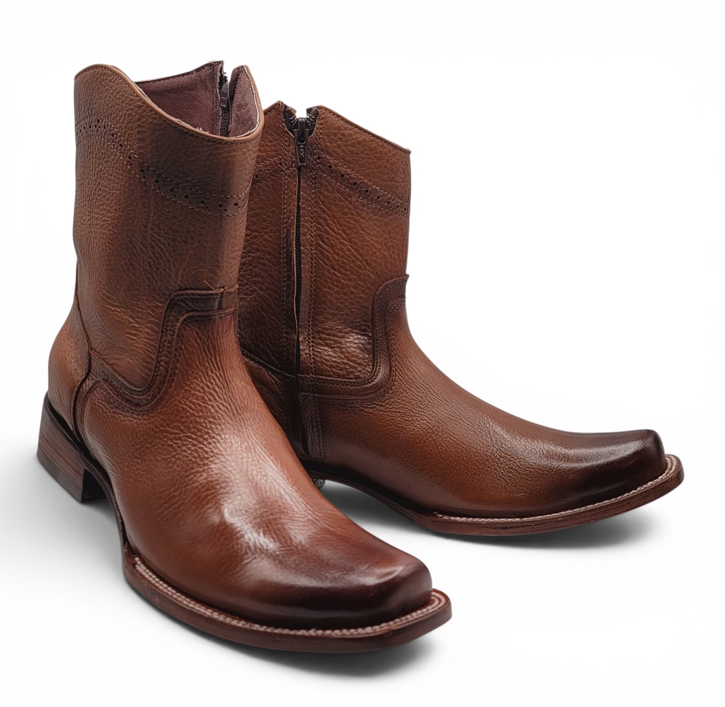 Mens Dubai Toe Privo Leather Boot Honey – Genuine Leather Western Boot H52PD5195