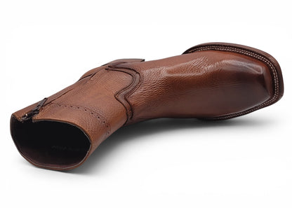 Mens Dubai Toe Privo Leather Boot Honey – Genuine Leather Western Boot H52PD5195