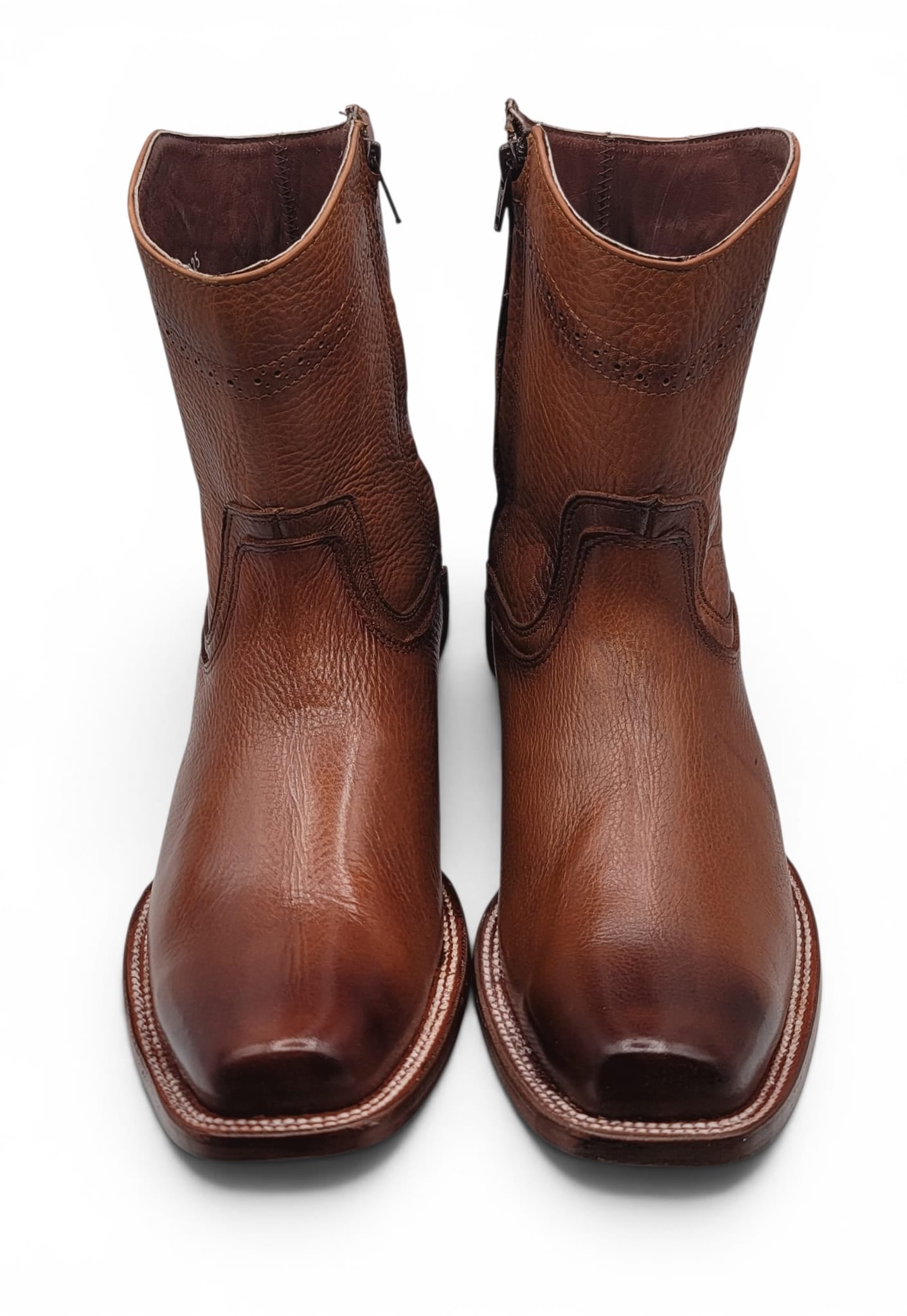Mens Dubai Toe Privo Leather Boot Honey – Genuine Leather Western Boot H52PD5195