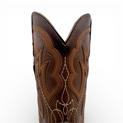 Men Cowhide Hair Western Boot Wide Square Toe Size 6.5 BOX 104 (Final Sale)