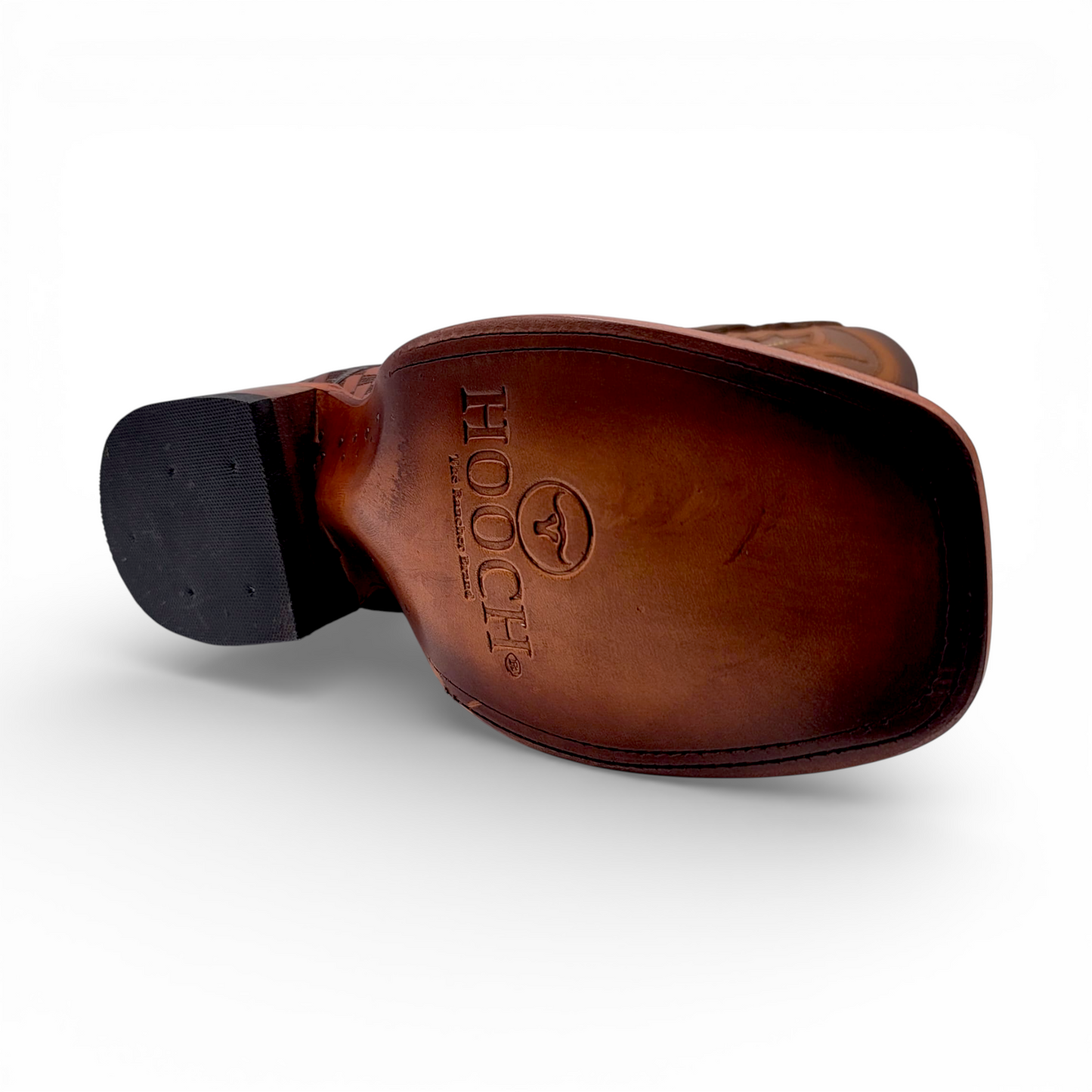 Men Cowhide Hair Western Boot Wide Square Toe Size 6.5 BOX 104 (Final Sale)