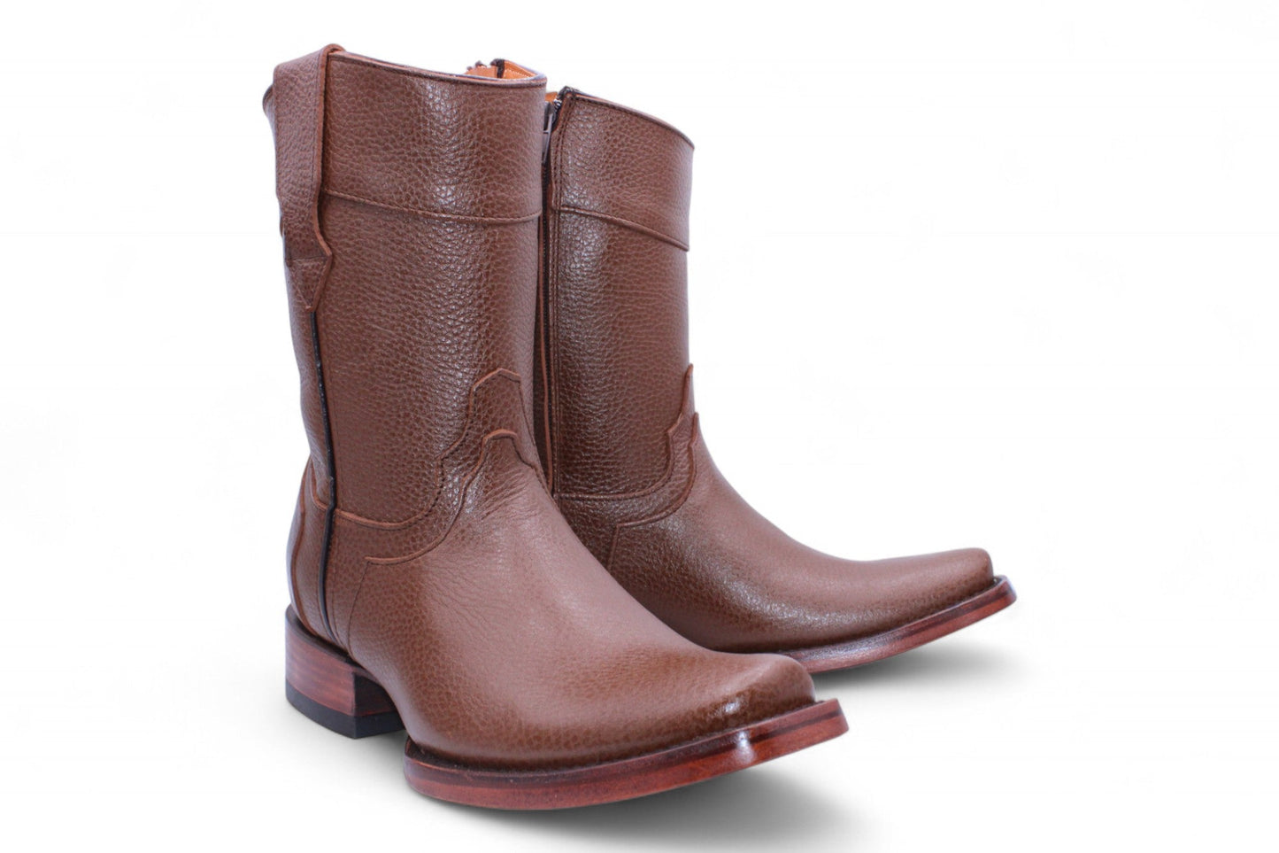 Men’s Floter Leather Boots – Dubai Toe Cowboy Style w/ Zipper