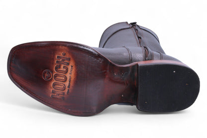 Men’s Chocolate Floter Leather Boots – Dubai Toe Cowboy Style w/ Zipper