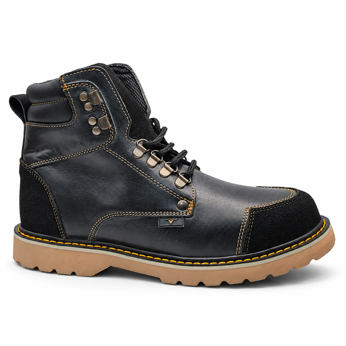 H70405 black work boot side profile