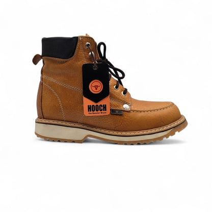 Men’s 6” Moc Toe Work Boot | Durable Leather Construction Work Shoe - Honey