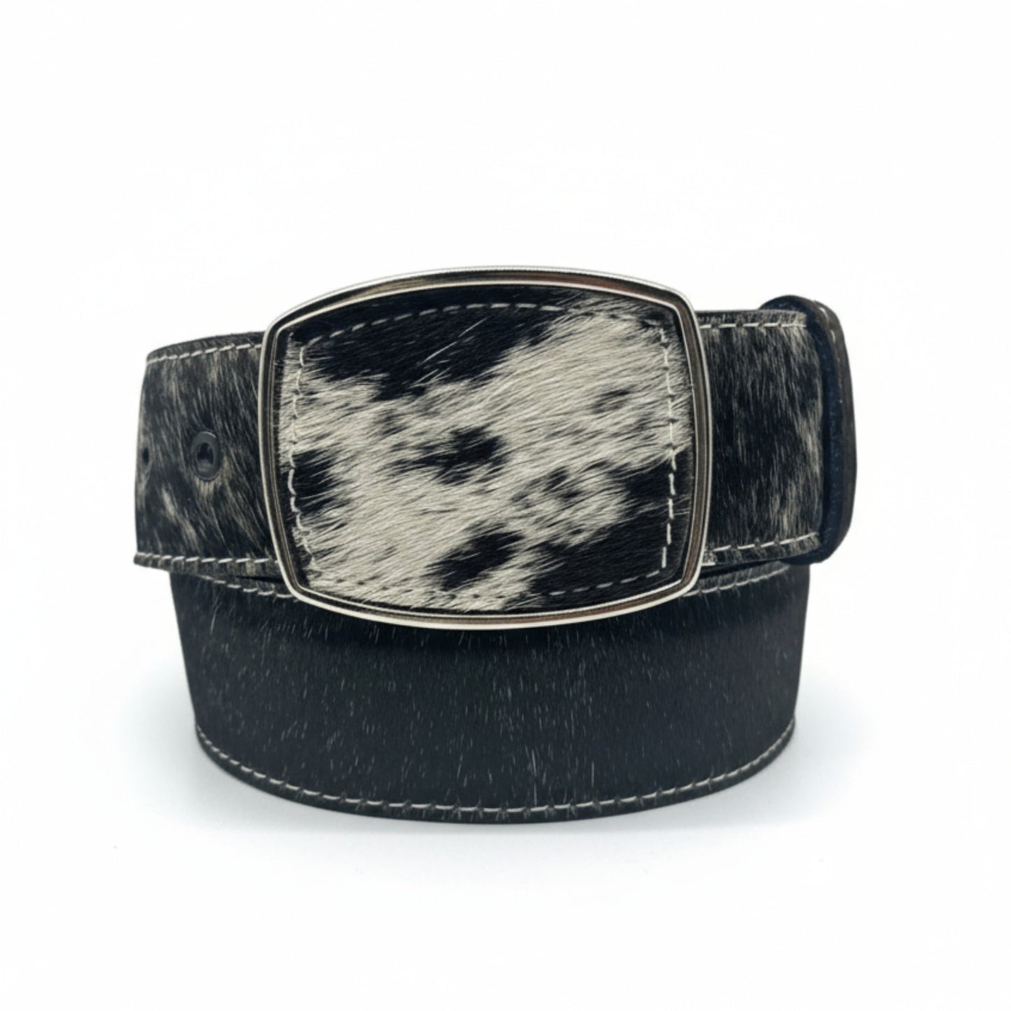 Men’s 2" Cowhide Hair Belt – Genuine Leather | Western Rodeo Style