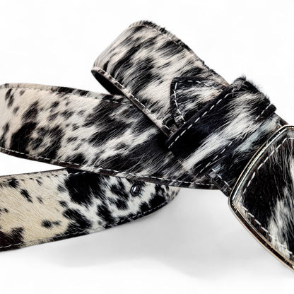 Men’s 2" Cowhide Hair Belt – Genuine Leather | Western Rodeo Style