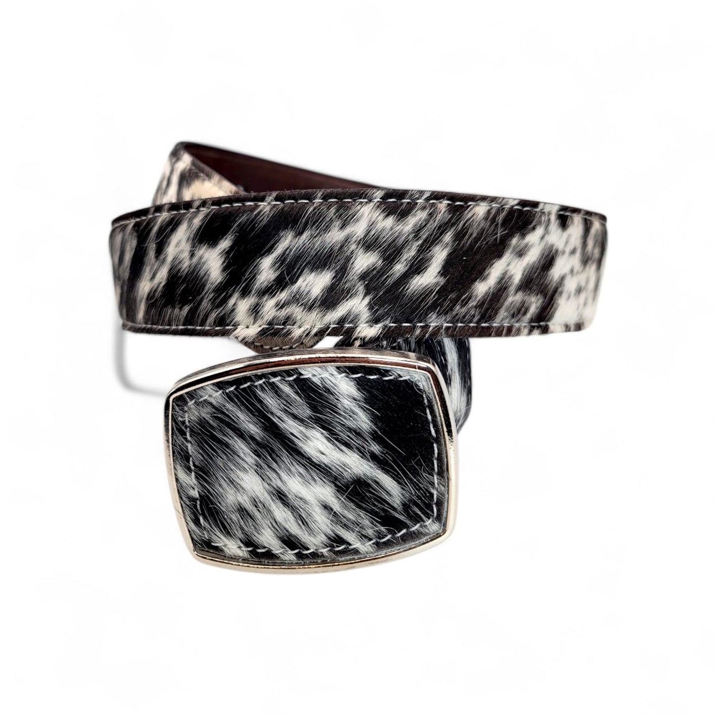 Men’s 2" Cowhide Hair Belt – Genuine Leather | Western Rodeo Style