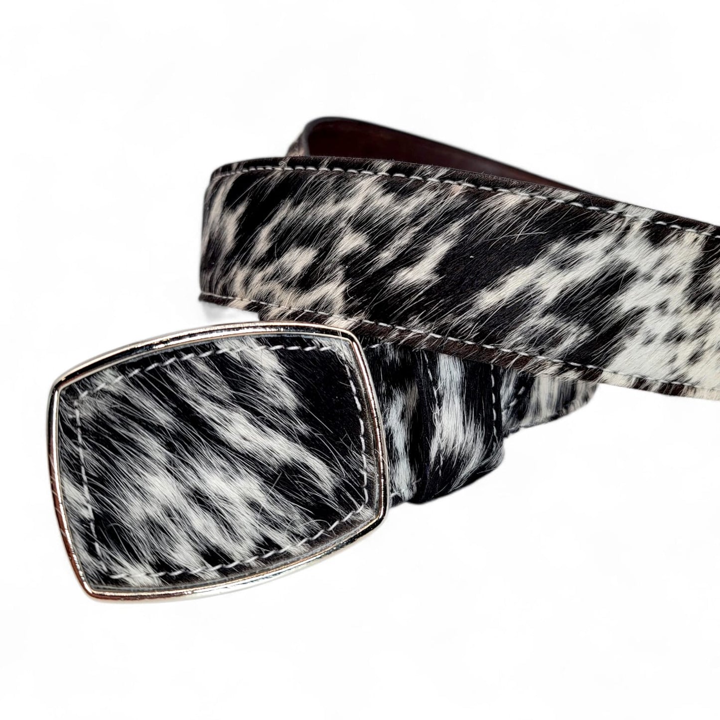 Men’s 2" Cowhide Hair Belt – Genuine Leather | Western Rodeo Style