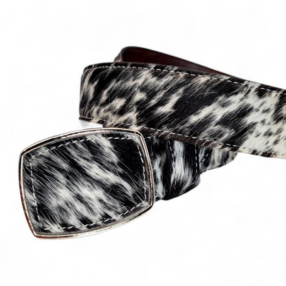 Men’s 2" Cowhide Hair Belt – Genuine Leather | Western Rodeo Style
