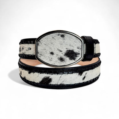 Men’s 2" Cowhide Hair Belt – Genuine Leather | Western Rodeo Style