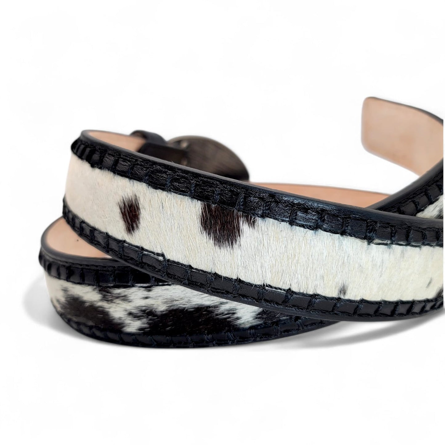 Men’s 2" Cowhide Hair Belt – Genuine Leather | Western Rodeo Style