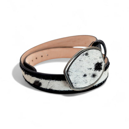 Men’s 2" Cowhide Hair Belt – Genuine Leather | Western Rodeo Style