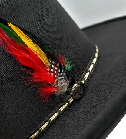 Texana Cowboy Hat for Men – Faux Felt with Feather