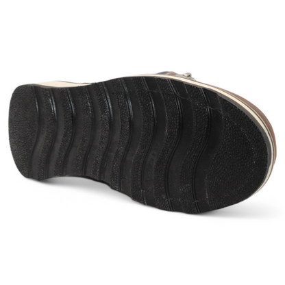 Men’s Double Zipper Leather Work Shoe – Round Toe | Soft Toe | Rubber Sole