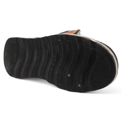 Men’s Double Zipper Leather Work Shoe – Round Toe | Soft Toe | Rubber Sole | Honey-Black