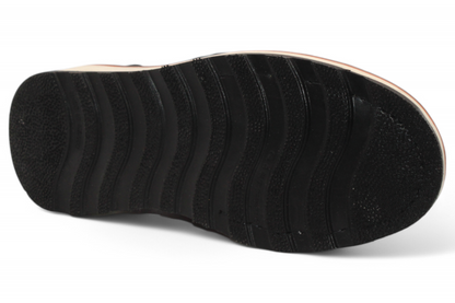 Men’s Double Zipper Leather Work Shoe – Round Toe | Soft Toe | Rubber Sole | Shedron