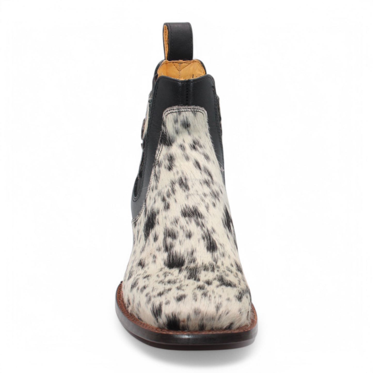 Men's Square Toe Cowhide Hair Botin