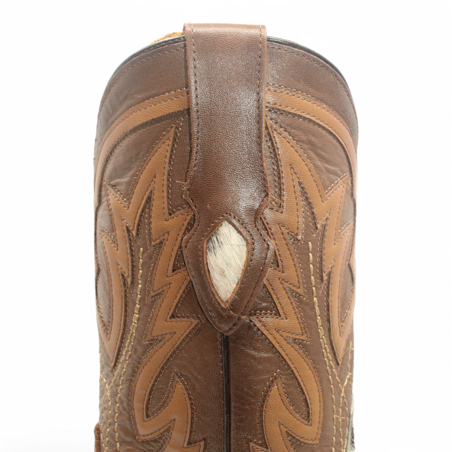 Men’s Square Toe Cowhide Hair Boot – Laser Engraved | Handmade | Leather Sole
