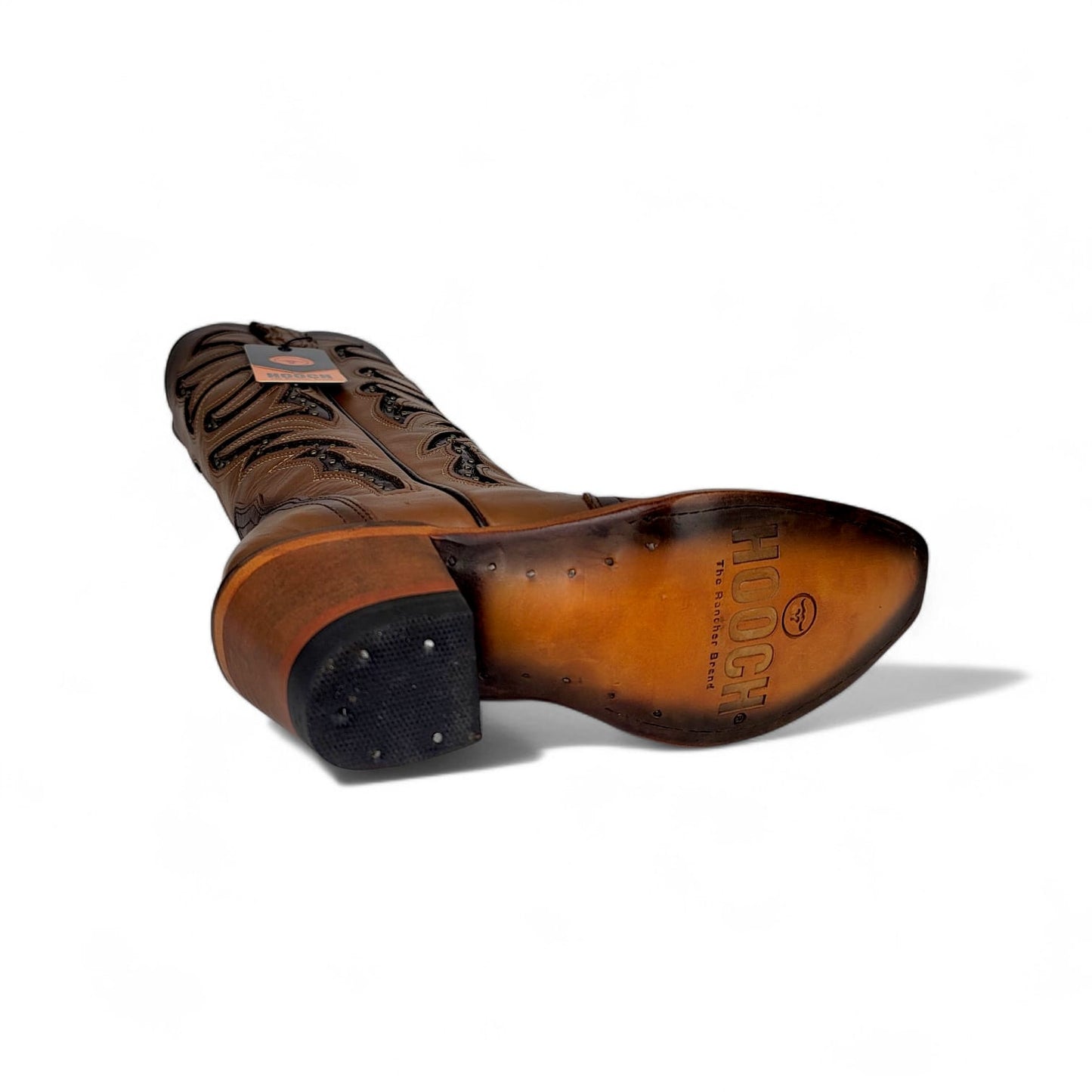 Luna Womens Snip Toe Tall Western Boot – Honey Genuine Leather