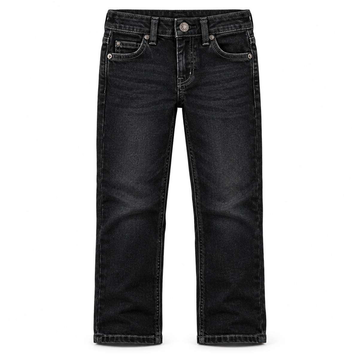 Kids western jeans P-1505 Jet Black front view