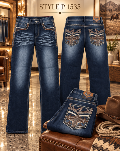 Men's western jeans style P-1535