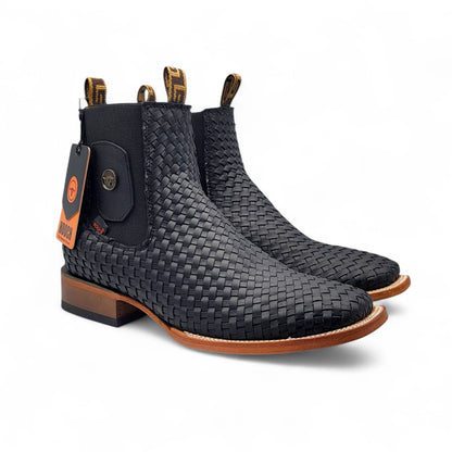 Men’s BotIn Petatillo Black Genuine Leather Ankle Boot – H423105