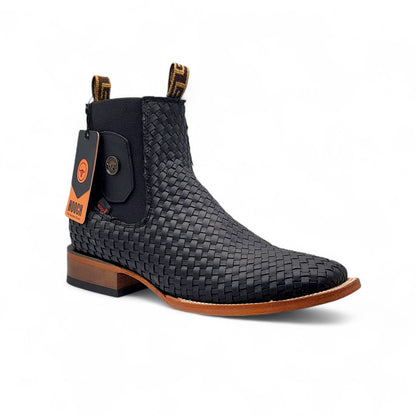 Men’s BotIn Petatillo Black Genuine Leather Ankle Boot – H423105