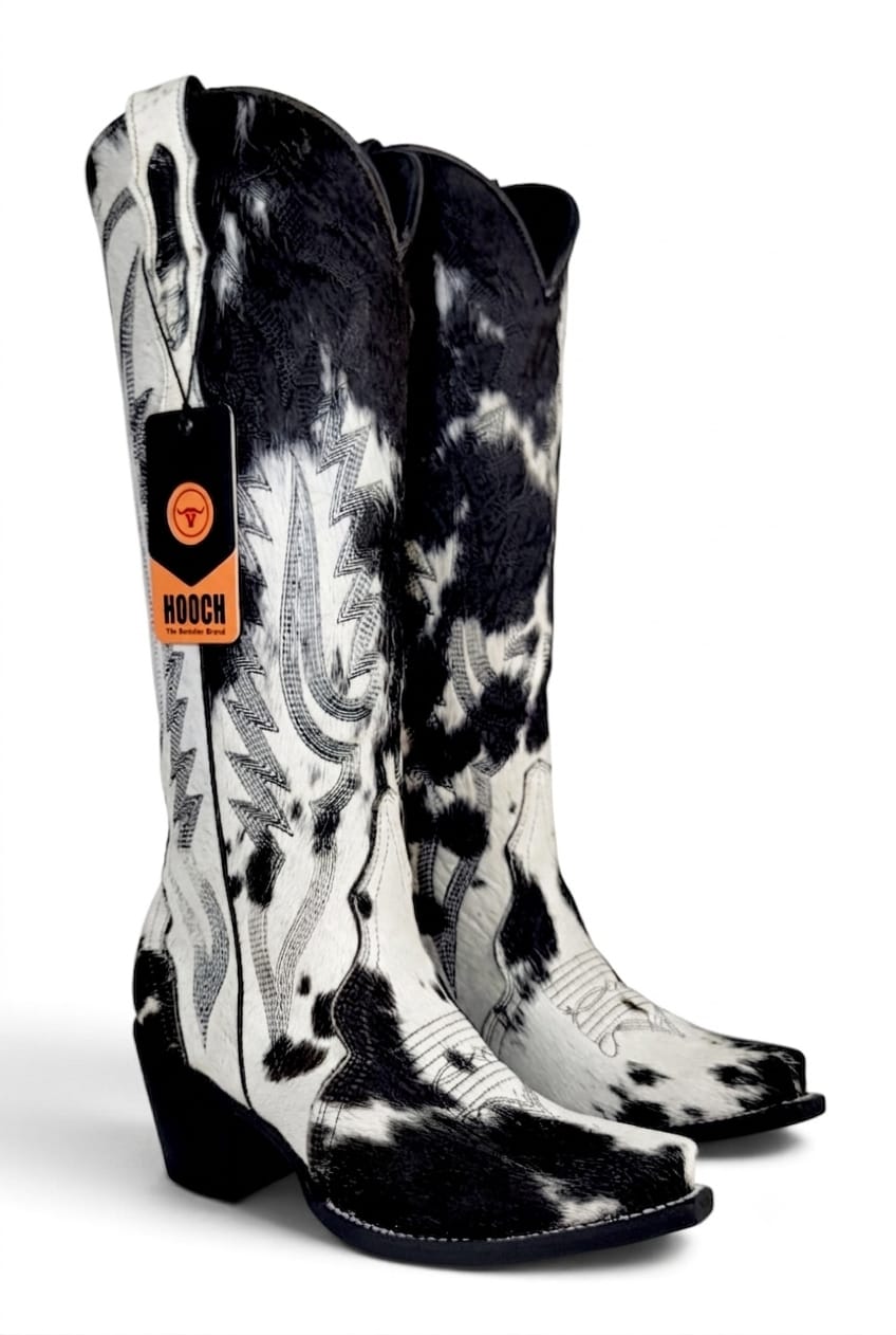 Women’s tall genuine cowhide hair boots H23T3304 – paired view