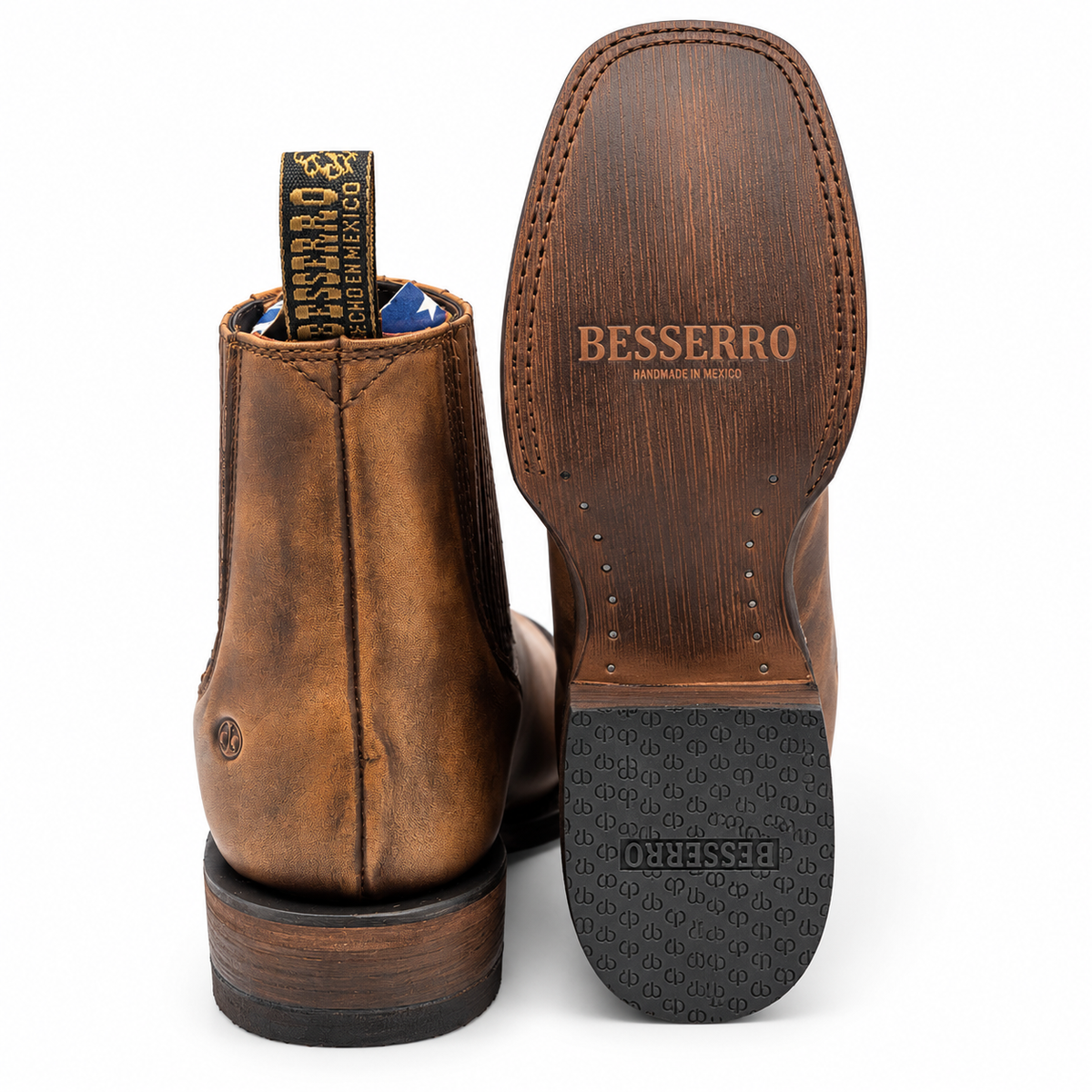 Sole view of Besserro 6440 polished leather boot